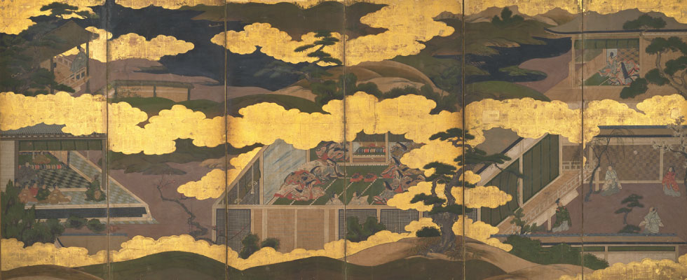 源氏物語図屏風 (大阪歴史博物館蔵)