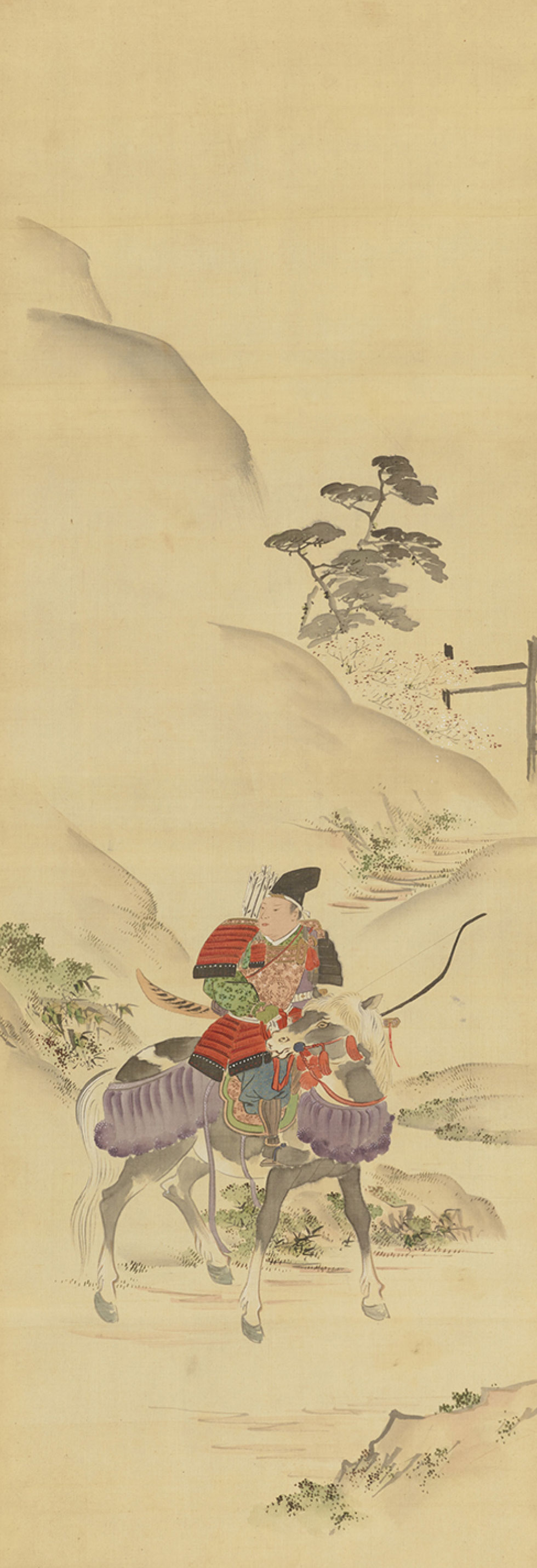 八幡太郎凱旋図 伝翠松 (大阪歴史博物館蔵)